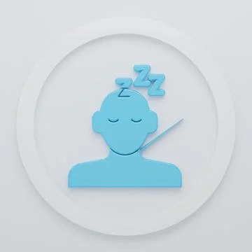 Blue Dreams icon isolated on white background. Sleep, rest, dream concept. .. Stock Illustration