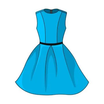 Blue dress Stock Illustration