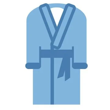 Blue dressing gown flat illustration Stock Illustration