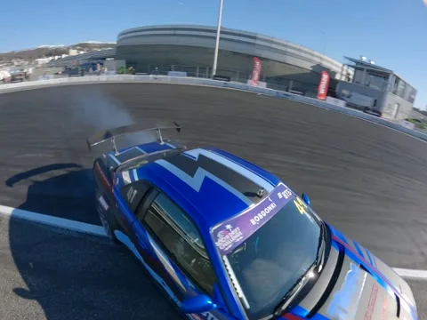 Blue drift car 動画素材 184088560