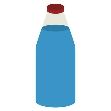 Blue drink bottle flat icon Stock Illustration
