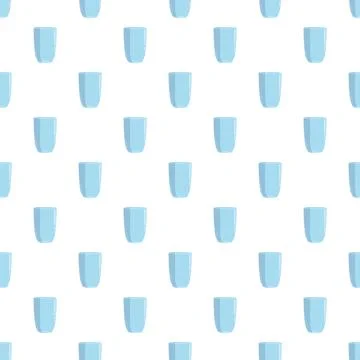 Blue drinking glasses forming seamless background pattern Stockillustratie