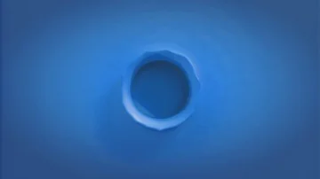 Blue drop falling in slow motion in blue paint crown splash Stock Footage 85877008