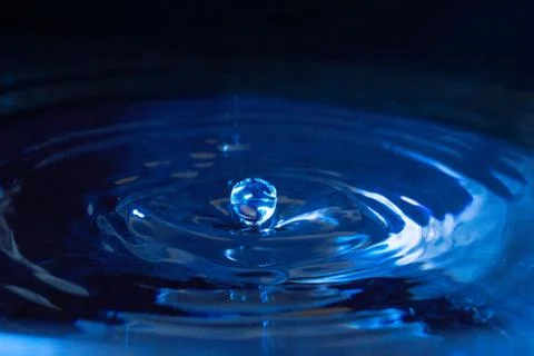 Blue drop of water 2 Stock-Fotos