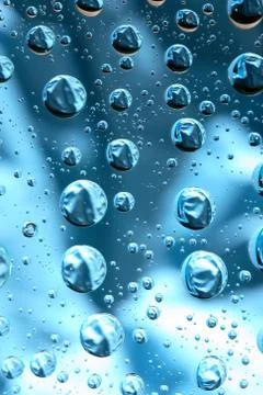 Blue Drops Background Stock Photos