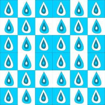 Blue drops Illustrazione stock