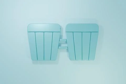 Blue Drum icon isolated on blue background. Music sign. Musical instrument .. Stock Illustration