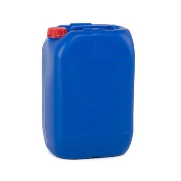 Blue drum with a red cap on a white background Stock Photos