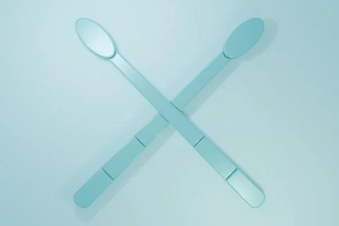 Blue Drum sticks icon isolated on blue background. Musical instrument. Mini.. Stock Illustration