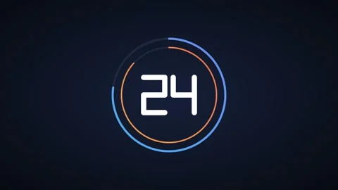 Blue Dual Ring Countdown Timer 30 Seconds for events presentations Stock Footage 342629476