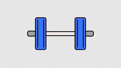 Blue dumbbell Vídeo Stock 335460908