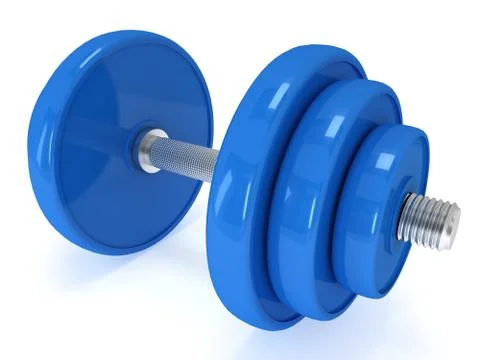 Blue Dumbbell Stock Illustration
