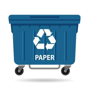 Blue dumpster or container Stock Illustration