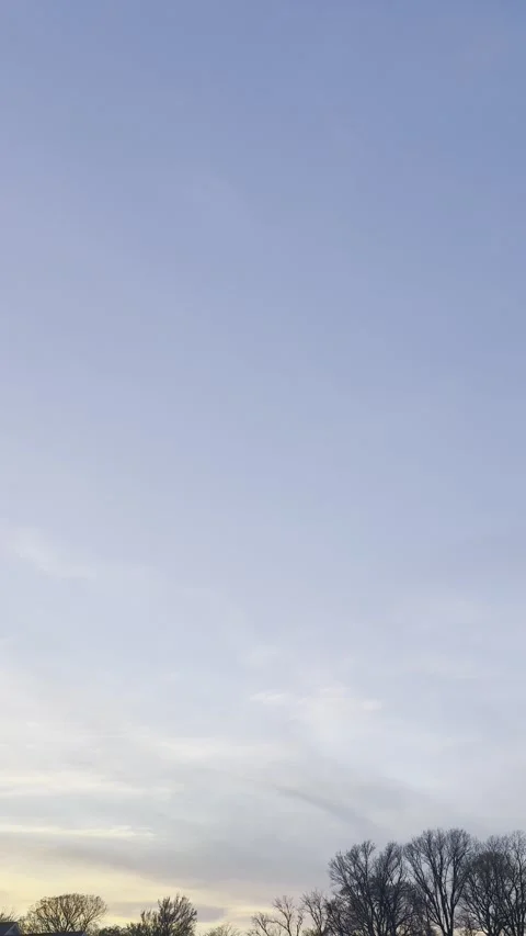 Blue Dusk Sky with Thin Evening Clouds Stock Footage 344991144
