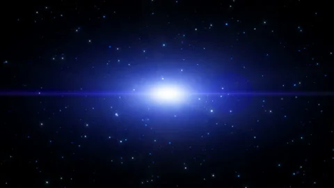 Blue dust background particles light center Stock Footage 131379392