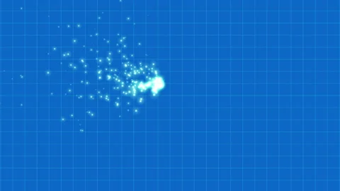 Blue Dust: Linear Trajectory and Grid Stock Footage 332457377