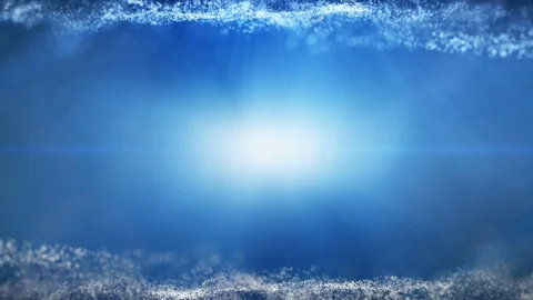 Blue dust particale sparks falling down, abstract background for celebration Video stock 109495007