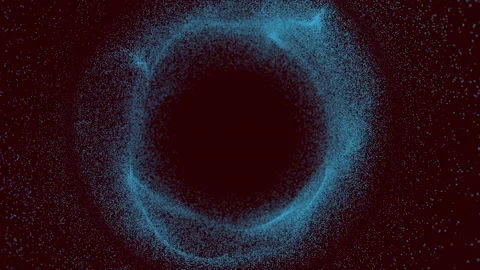 Blue dust particles gravity circle Stock Footage 150188262
