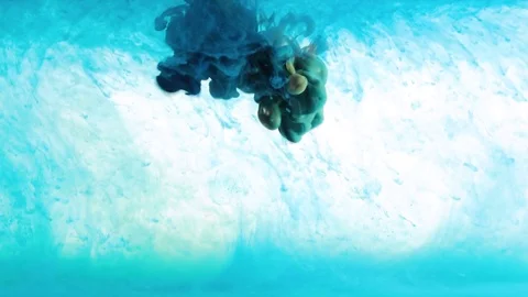 Blue dye in the water. Stock Footage 84995273