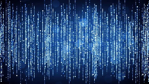 Blue Dynamic Glittering Particles Stock Footage 97896110