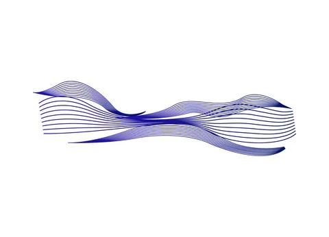 Blue dynamic lines design background Illustrazione stock