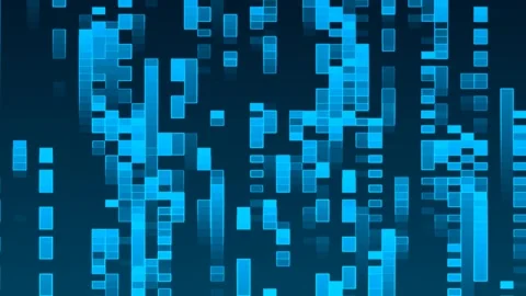 Blue Dynamic Rectangle Array Vertical Movement Motion Background Stock Footage 300319137