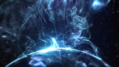 Blue Dynamic Smoke Abstract Background Stock Footage 311532286