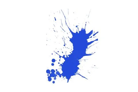 Blue Dynamic Splash Isolated on White Background for Modern Art Stock Illustration
