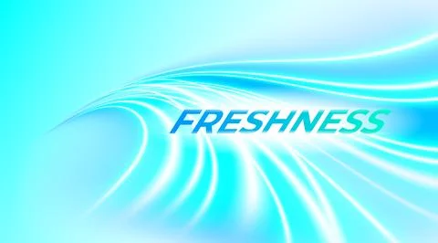 Blue dynamic waves showing a cleaning effect. Air flow. Packaging design. Energy Illustrazione stock