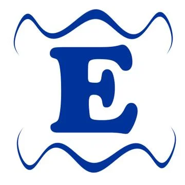 Blue E Stock Illustration