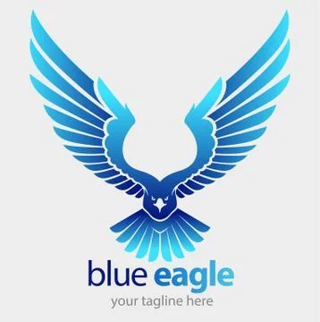 Blue eagle Stock Illustration