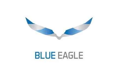 Blue eagle logo Stock Illustration