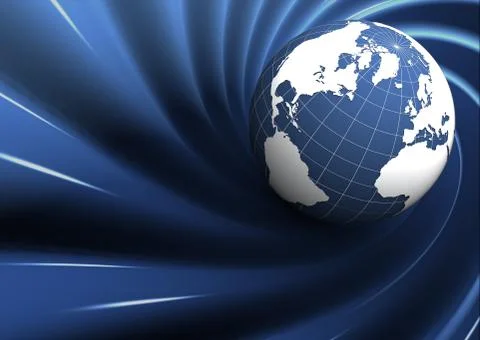 Blue earth on abstract background Stock Illustration