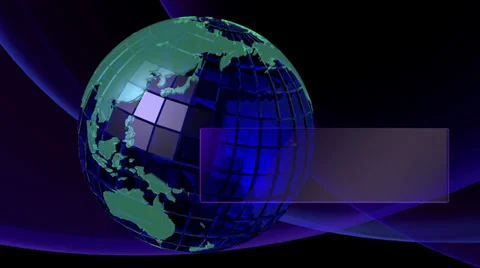 Blue earth with Bar Stock Footage 24507495