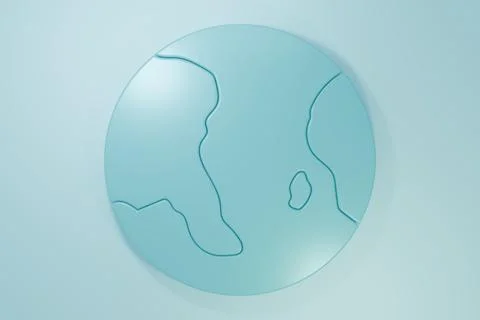 Blue Earth globe icon isolated on blue background. World or Earth sign. Glo.. Illustrazione stock