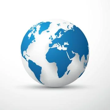 Blue earth globe Stock-Illustration