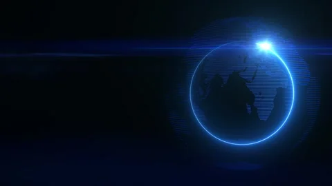 Blue Earth Globe Network Connection Background Stock Footage 339379580