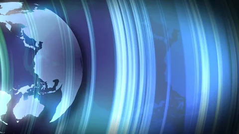Blue earth globe world background Stock Footage 89990470