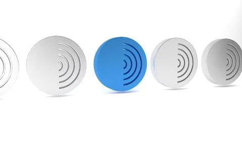 Blue Earth structure icon isolated on white background. Geophysics concept .. イラスト素材