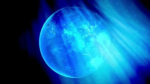 Blue Earth technology background Stock Footage 81523458
