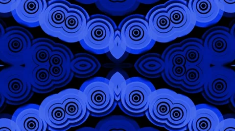 Blue east circle and cloud pattern,classical China porcelain fancy texture.abst Stock Footage 7759162