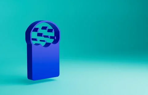 Blue Easter cake icon isolated on blue background. Happy Easter. Minimalism Illustrazione stock