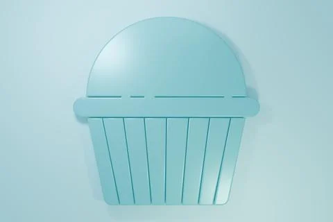 Blue Easter cake icon isolated on blue background. Happy Easter. Minimalism.. Stock Illustration