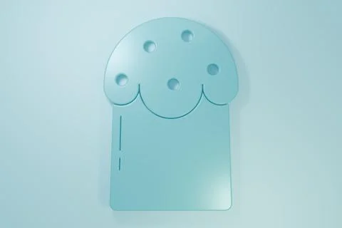 Blue Easter cake icon isolated on blue background. Happy Easter. Minimalism.. Illustrazione stock