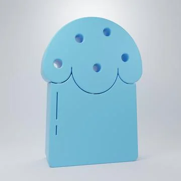 Blue Easter cake icon isolated on grey background. Happy Easter. Minimalism.. Stockillustratie