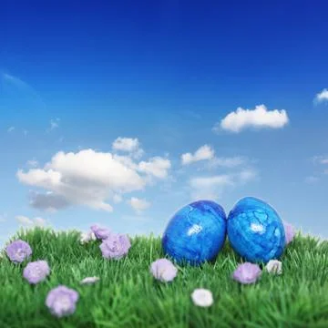 Blue easter decoration Illustrazione stock