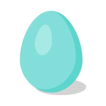 Blue Easter Egg. Cartoon flat style Vector illustration 库存插图