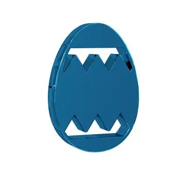 Blue Easter egg icon isolated on transparent background. Happy Easter. Stock Illustration