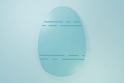 Blue Easter egg icon isolated on blue background. Happy Easter. Minimalism .. Stock Illustration