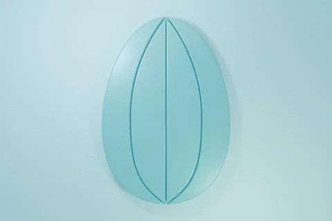 Blue Easter egg icon isolated on blue background. Happy Easter. Minimalism .. Stock Illustration